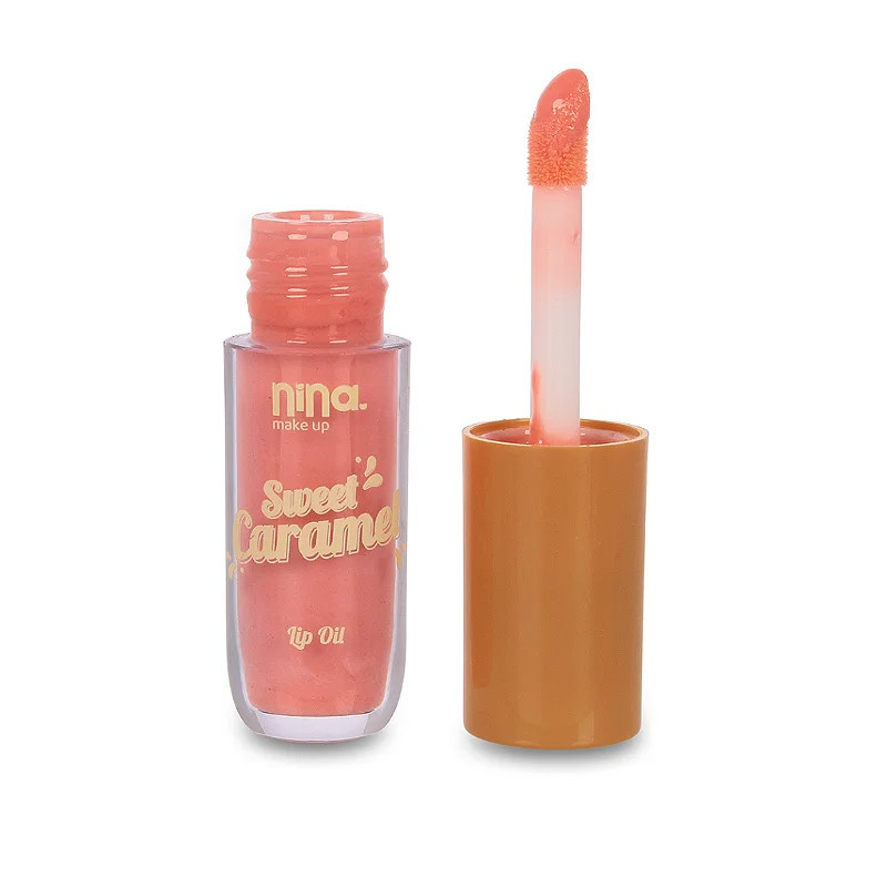 LIP OIL SWEET CARAMEL PINK -  NINA MAKEUP | Nina Makeup (BR)