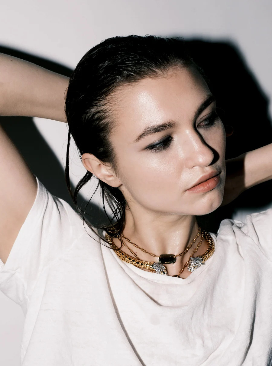 SMALL BAR ID NECKLACE, GOLD | Dorsey