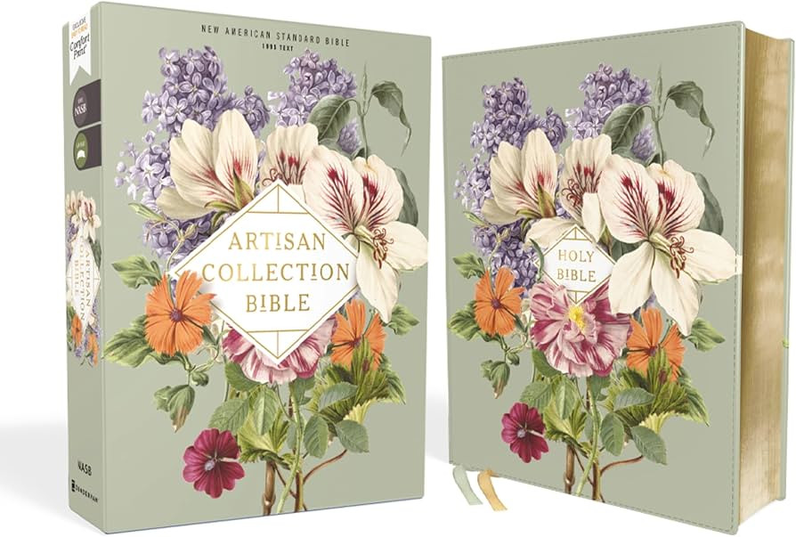 NASB, Artisan Collection Bible, Leathersoft, Sage Floral, Red Letter, 1995 Text, Comfort Print | Amazon (US)