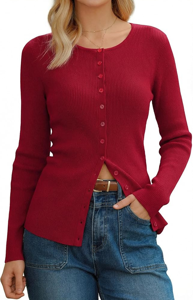 Arach&Cloz Women's Wool Blend Button Up Business Casual Cardigan Tops Outfits 2026 | Amazon (US)