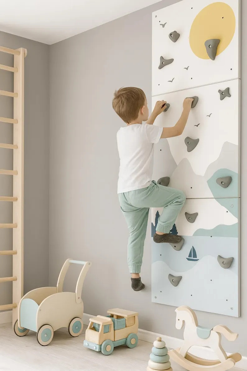 Montessori Kids Climbing Wall, Indoor Playground, Toddler Climber | Etsy (Global)
