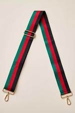 Red/Green/Black Stripe Bag Strap | Social Threads