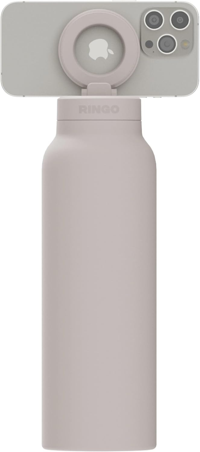 Ringo PRO Water Bottle with Magnetic Phone Mount & Sip Straw Lid - Insulated Stainless Steel Bott... | Amazon (US)