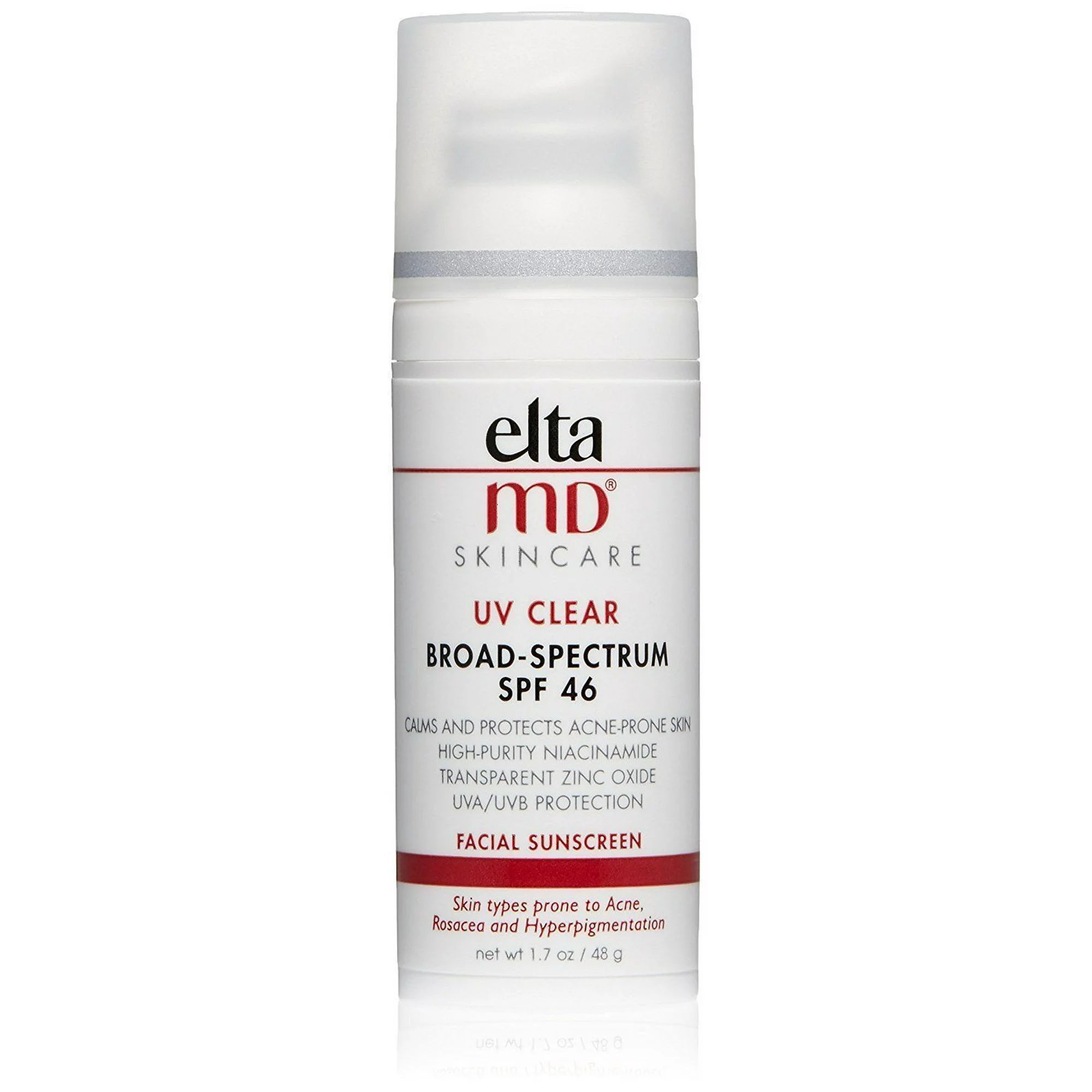 ($37 Value) EltaMD UV Clear Broad-Spectrum Moisturizing Facial Sunscreen, SPF 46, 1.7 Oz | Walmart (US)