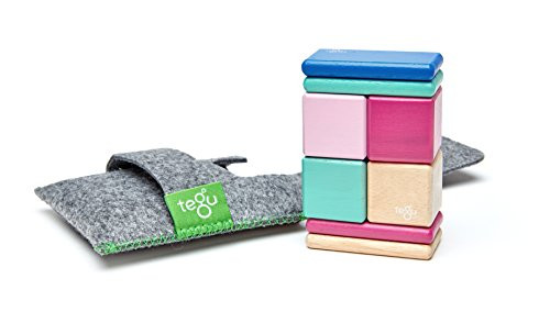 8 Piece Tegu Pocket Pouch Magnetic Wooden Block Set, Blossom | Amazon (US)