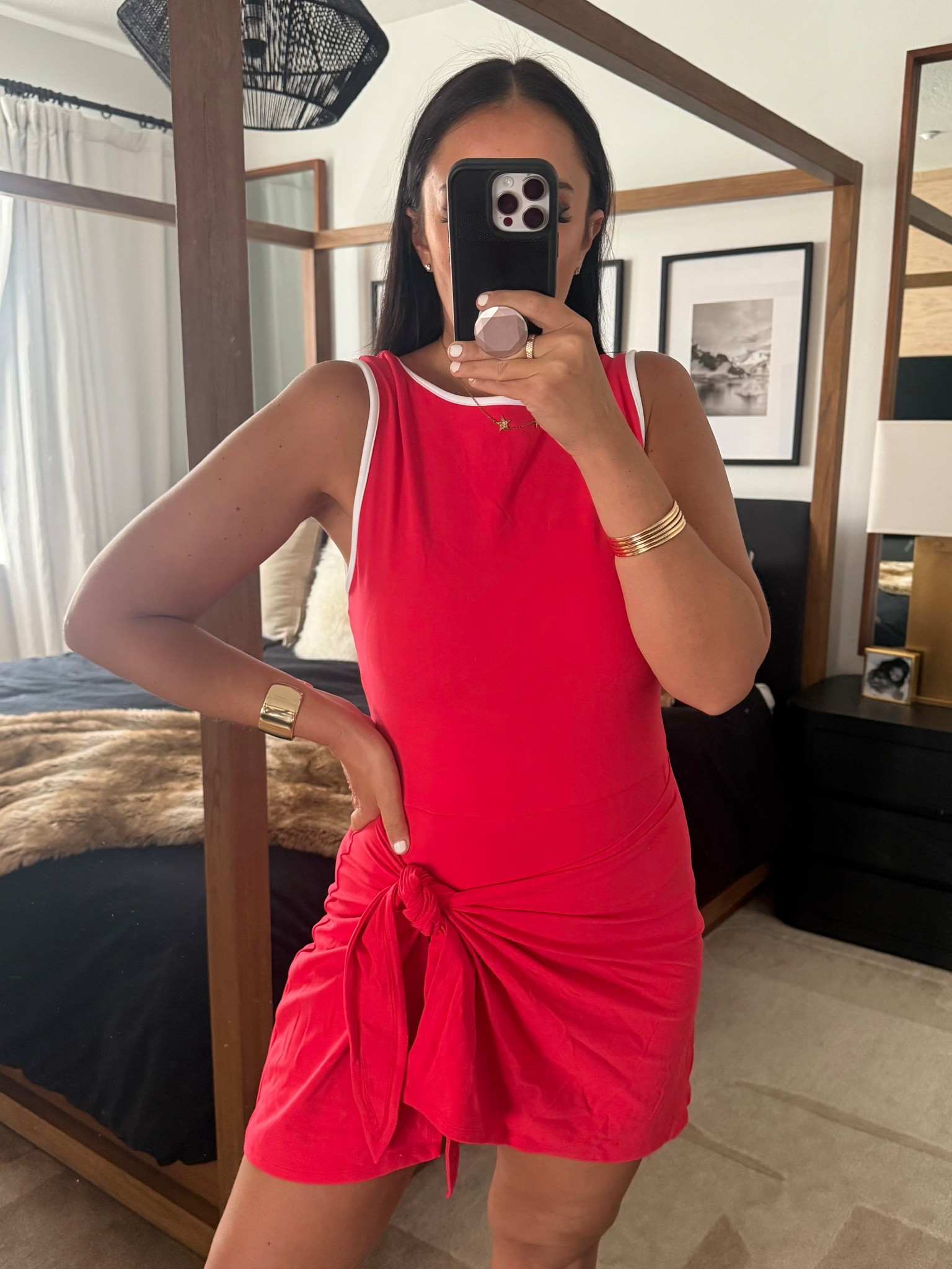 Abercrombie YPB Tie Game Dress wearing size medium. 