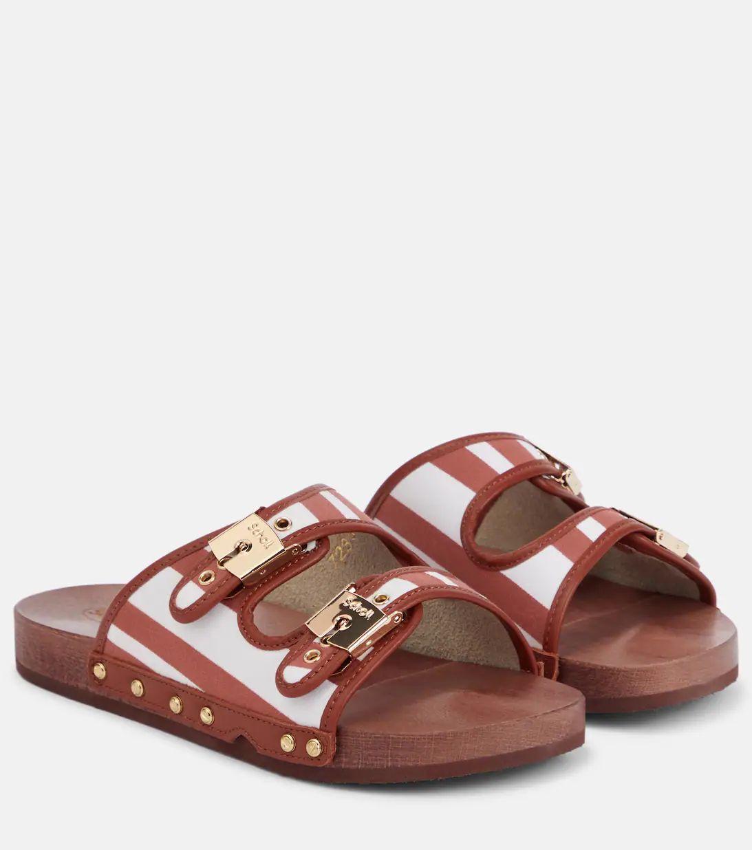 x Scholl Pescura leather-trimmed sandals | Mytheresa (US/CA)