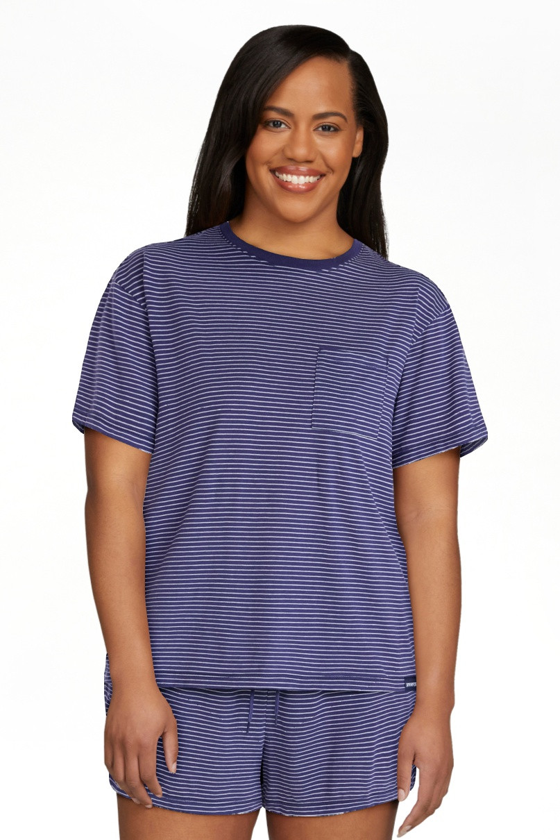 Joyspun Women's Short Sleeve Top and Shorts Pajama Set, 2-Piece, Sizes XS-3X | Walmart (US)