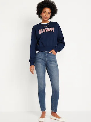 High-Waisted Wow Straight Ankle Jeans | Old Navy (CA)