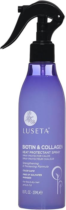 Luseta Biotin & Collagen Heat Protection Spray, Preventing Heat-induced Hair Breakage for Styling... | Amazon (US)