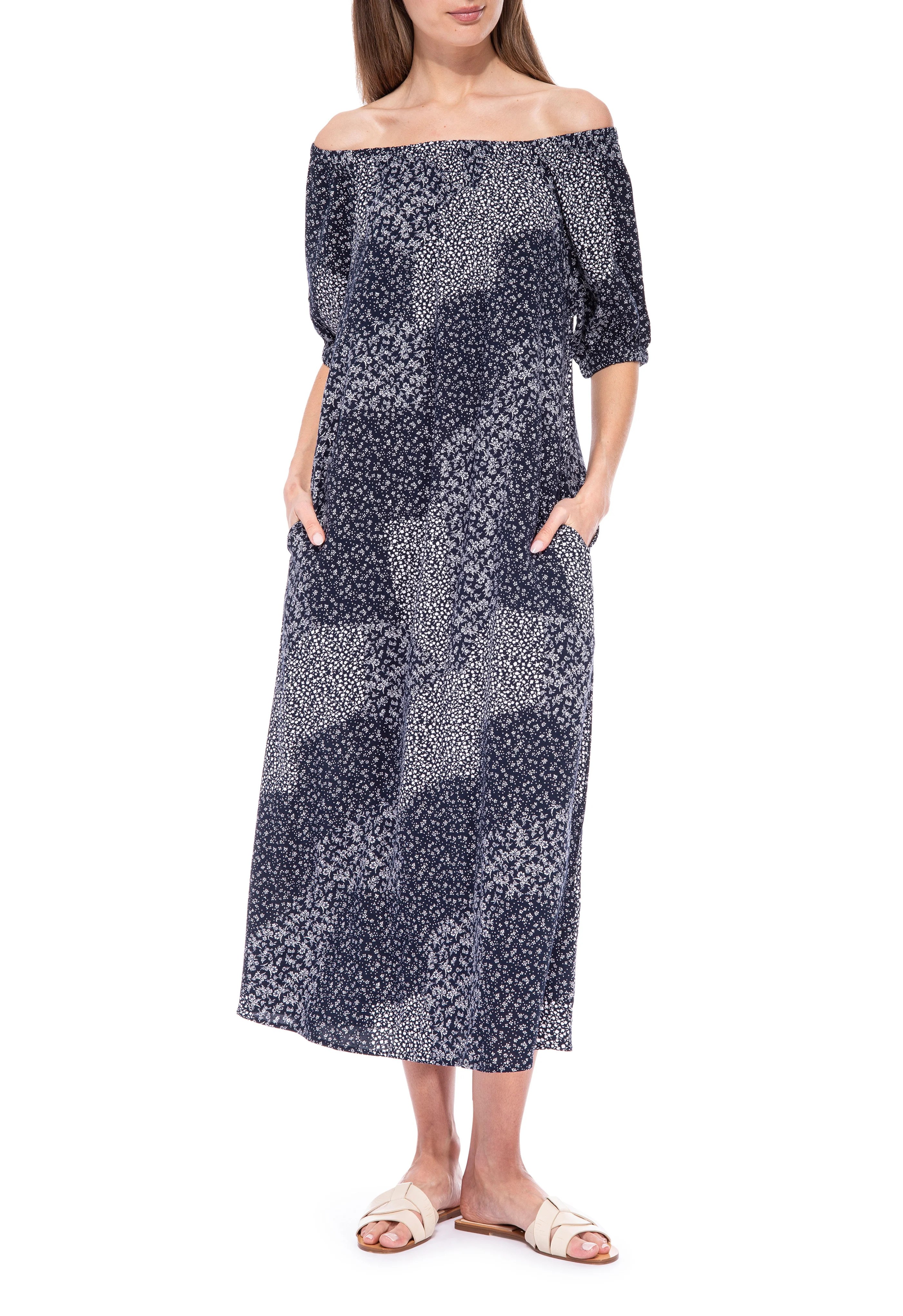 Paola Puff Sleeve Lounge Dress | Bobeau