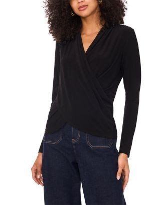 VINCE CAMUTO Long Sleeve Wrap Top  | Bloomingdale's Women | Bloomingdale's (US)