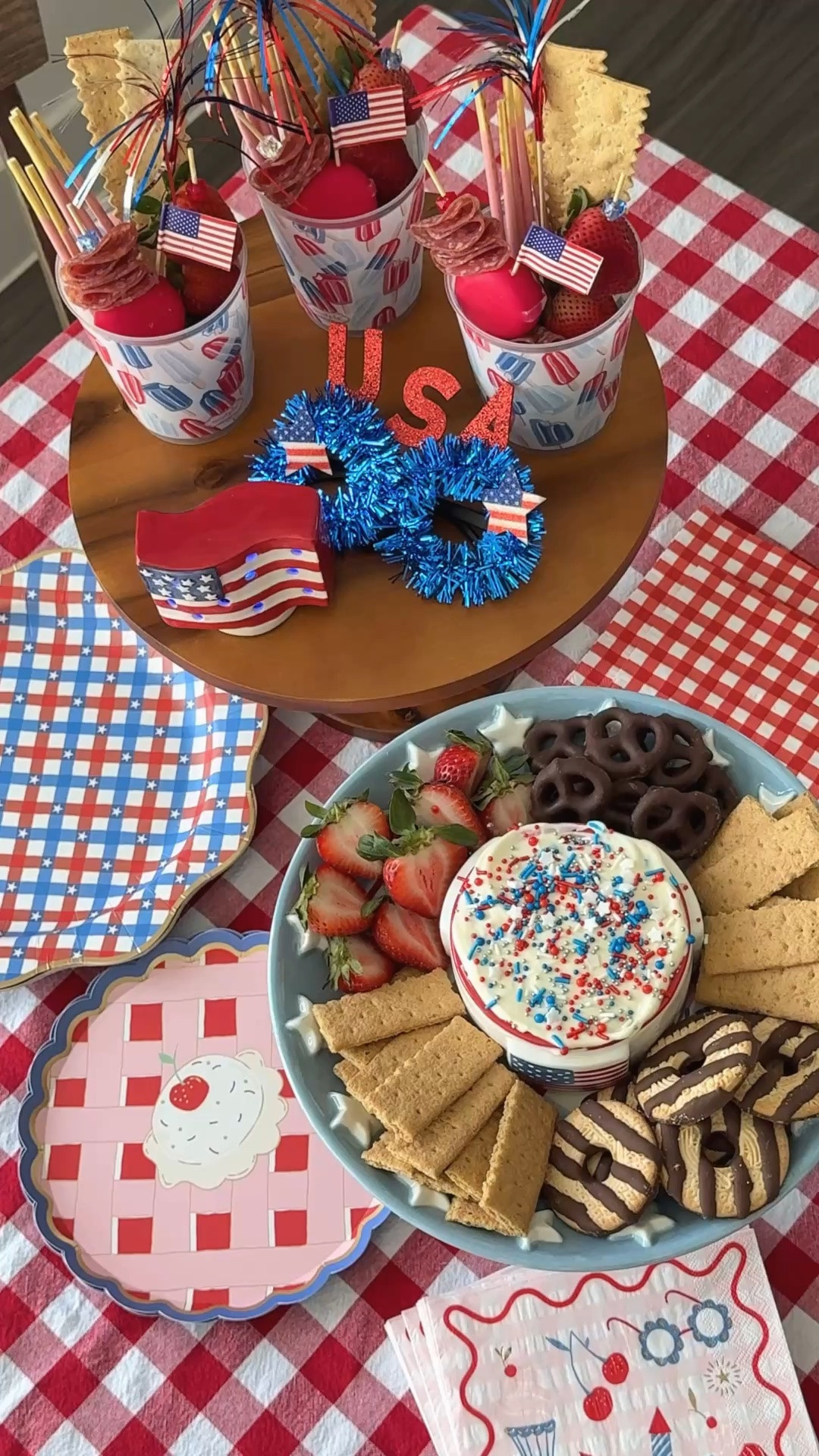 just the CUTEST little Fourth of July set up ever…. Who’s ready to celebrate ✨🇺🇸🍒

#LTKSeasonal #LTKHome