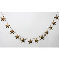 12 Rustic Iron Metal Stars Garland Antique Finish Decor, Vintage Country Farmhouse Home Decoration 190 cm Length | Etsy (US)