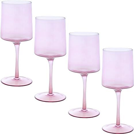 Karma Mid Century Wine Glass Lilac Set Of Four | Amazon (US)