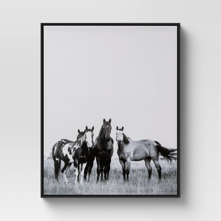 24" x 30" Framed Wall Canvas Black - Threshold™ | Target