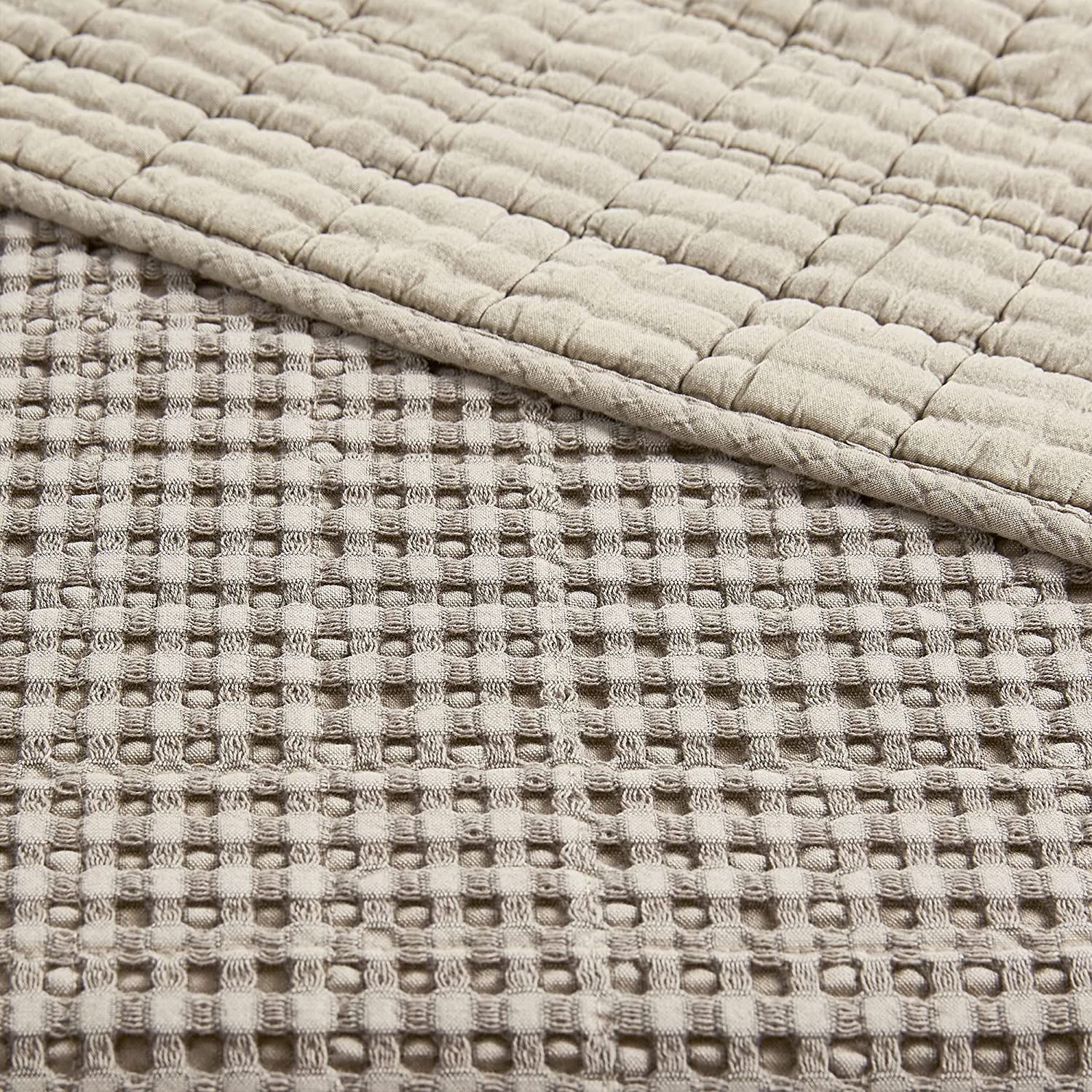 Levtex Home - Mills Waffle - King/Cal King Quilt Set - Taupe Cotton Waffle - Quilt Size (106 x 92... | Amazon (US)