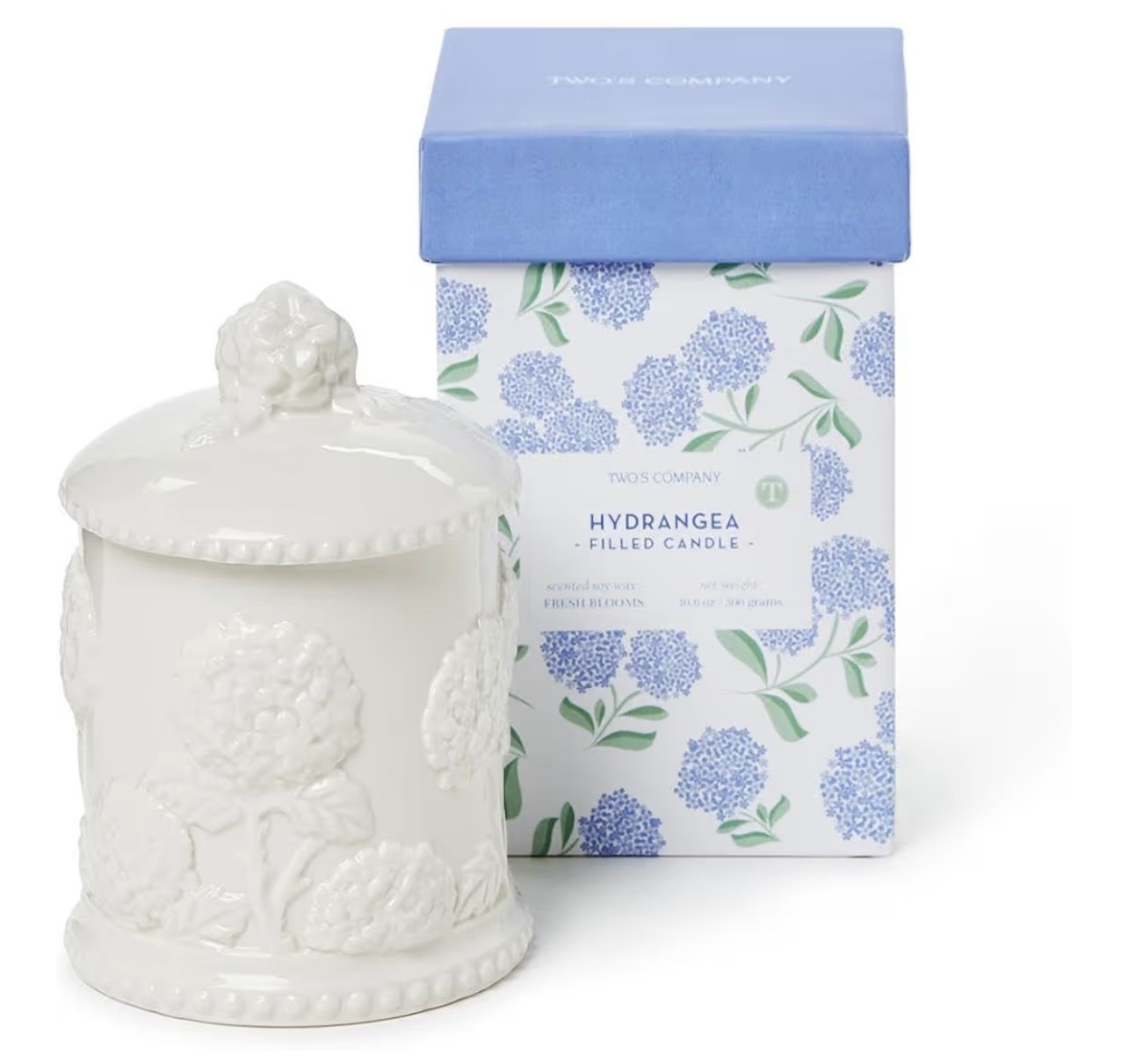 Hydrangea Relief Filled Candle - Handcrafted Fine Bone Porcelain with intricate hydrangea design

#LTKSaleAlert #LTKSeasonal #LTKHome