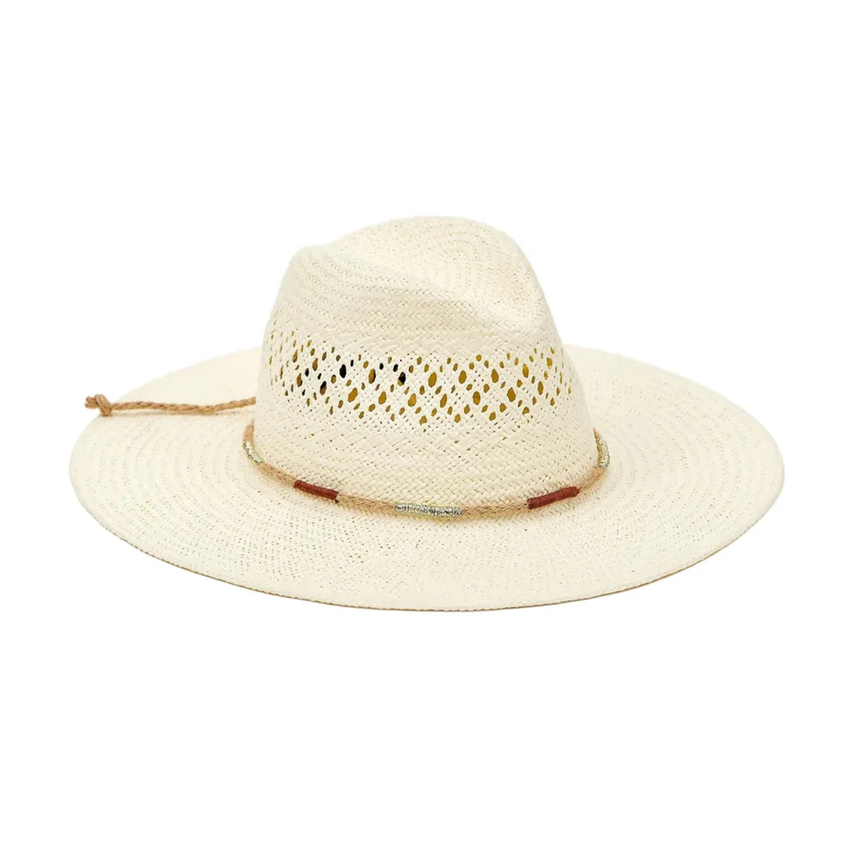 Luxe Packable Sunhat in Bleach/Jute | Over The Moon