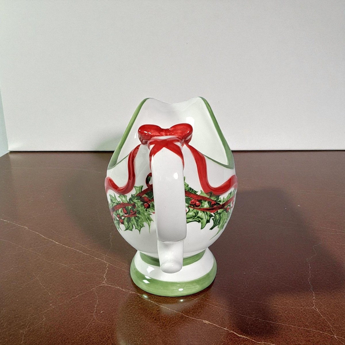 Christopher Radko Traditions Holiday Celebrations Gravy Boat Ribbon Holly Garlan | eBay US