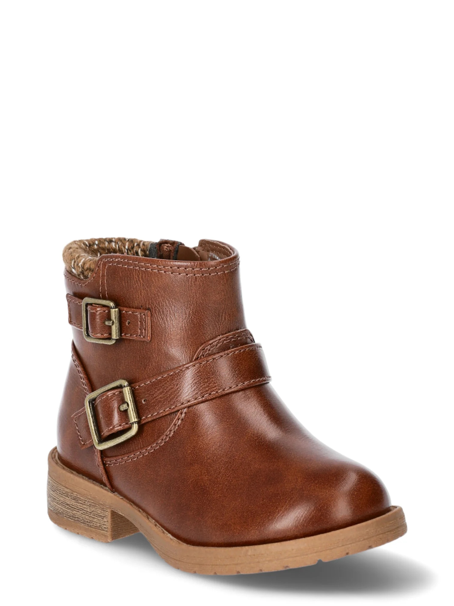 Wonder Nation Toddler Girls Sweater Cuff Ankle Boots | Walmart (US)