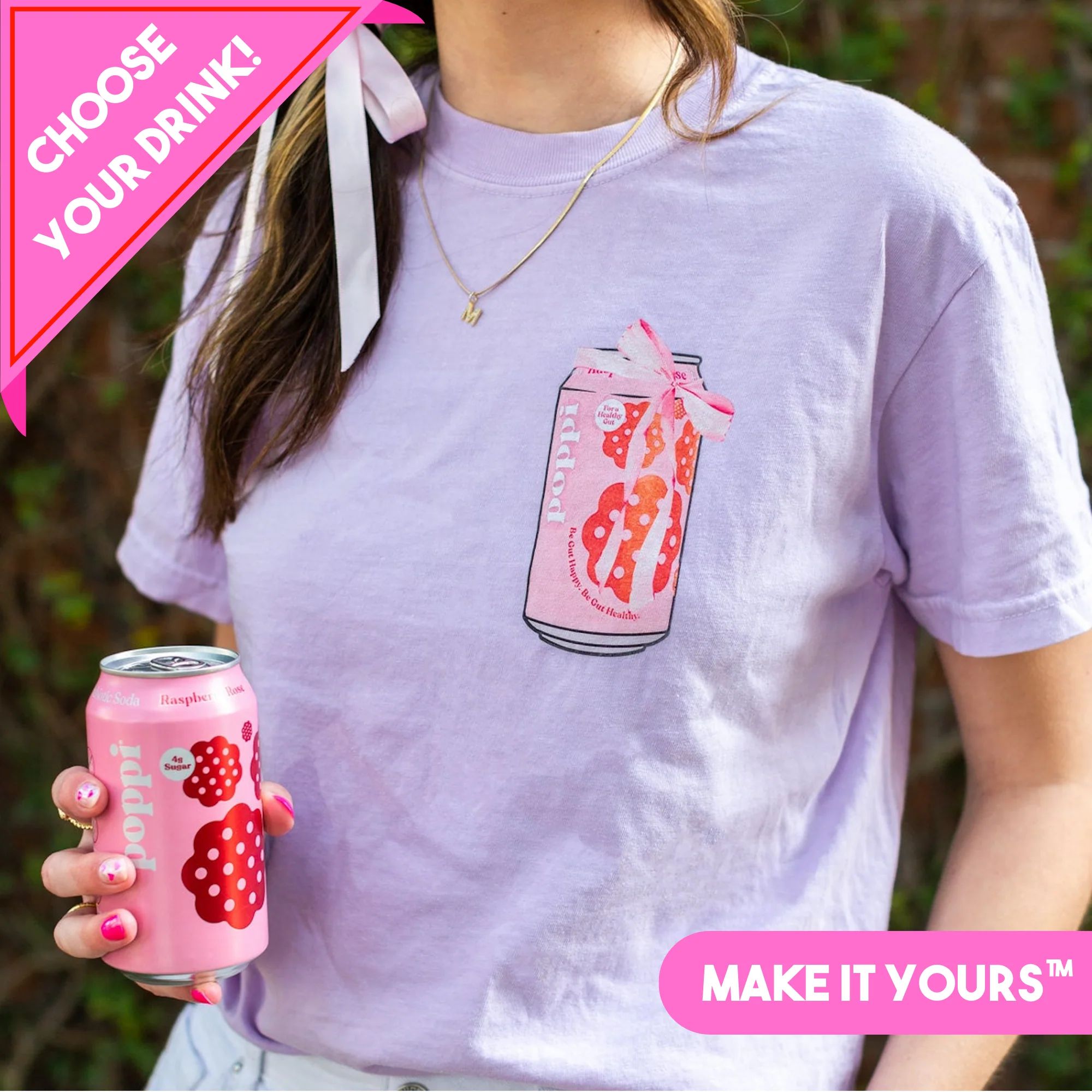 Make It Yours™ 'Bow Beverages' T-Shirt | United Monograms