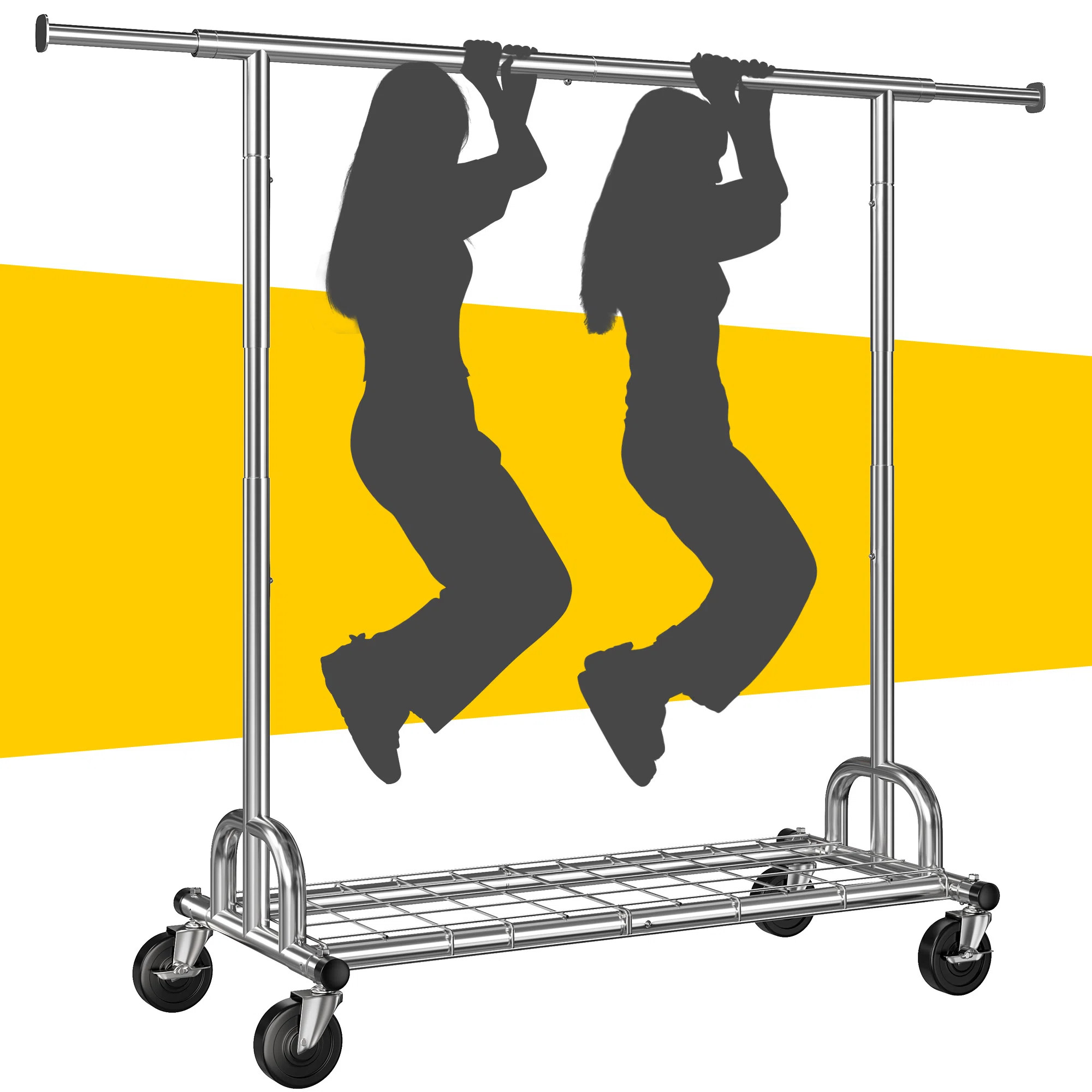 Mardelle 460 LBS Clothes Hanging Rack Metal Clothes Rack Heavy Duty Garment Rack | Wayfair North America