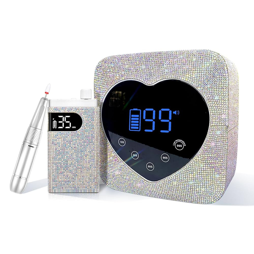 Rechargeable UV LED Nail Lamp & Professional Rechargeable Nail Drill Machine, Manicure Pedicure T... | Amazon (US)