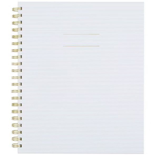 200 sheet College Ruled Spiral 1 Subject Notebook 11"x9.125" Blue Stripe - Sugar Paper Es... | Target