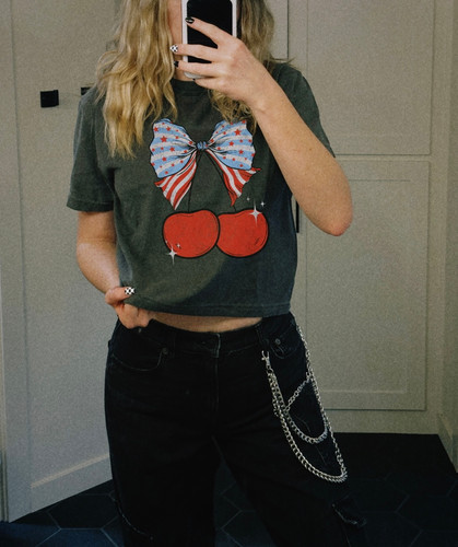 America The Beautiful Cropped Tee | Slater Vintage