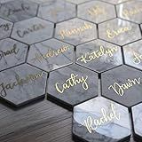 Wedding Place Cards - Custom Marble Place Cards | Personalized Marble Coasters | Hand Lettering Marb | Amazon (US)