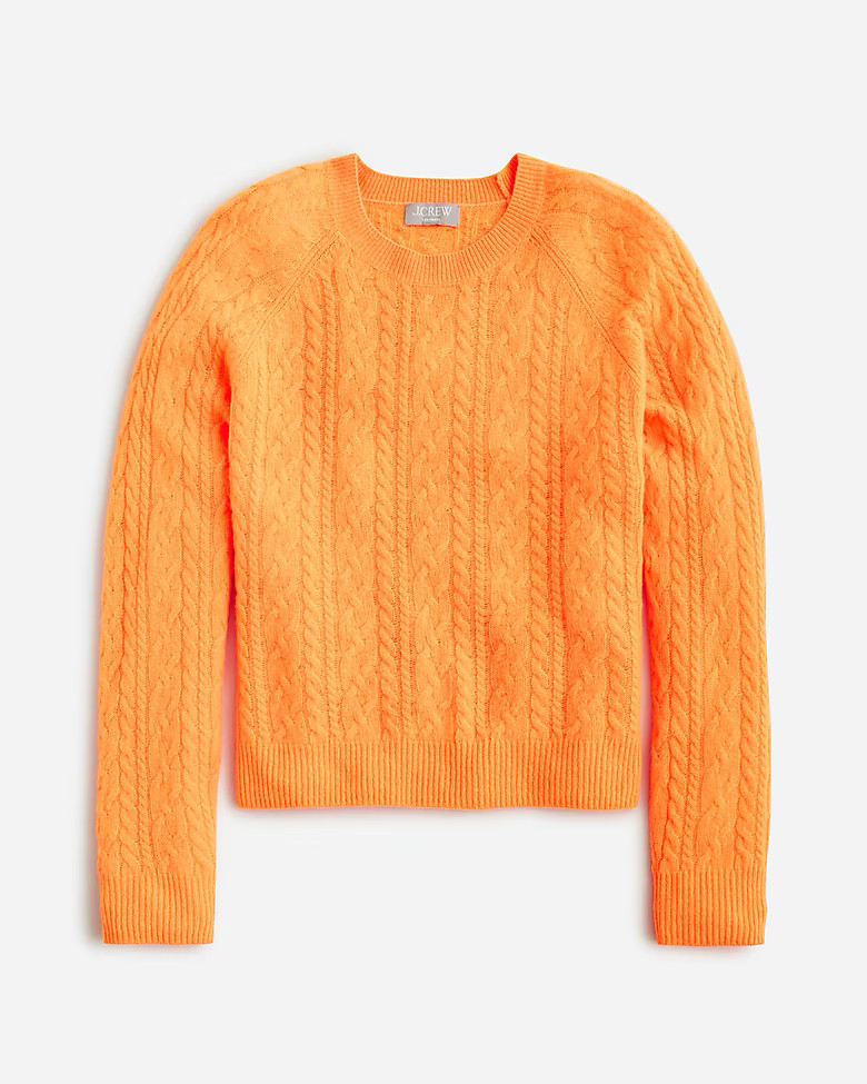 1.0(2 REVIEWS)Cashmere cropped cable-knit crewneck sweater | J. Crew US