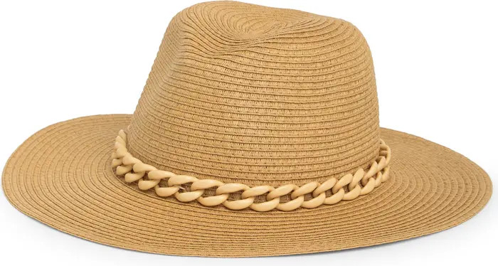 Chunky Chain Straw Panama Hat | Nordstrom Rack