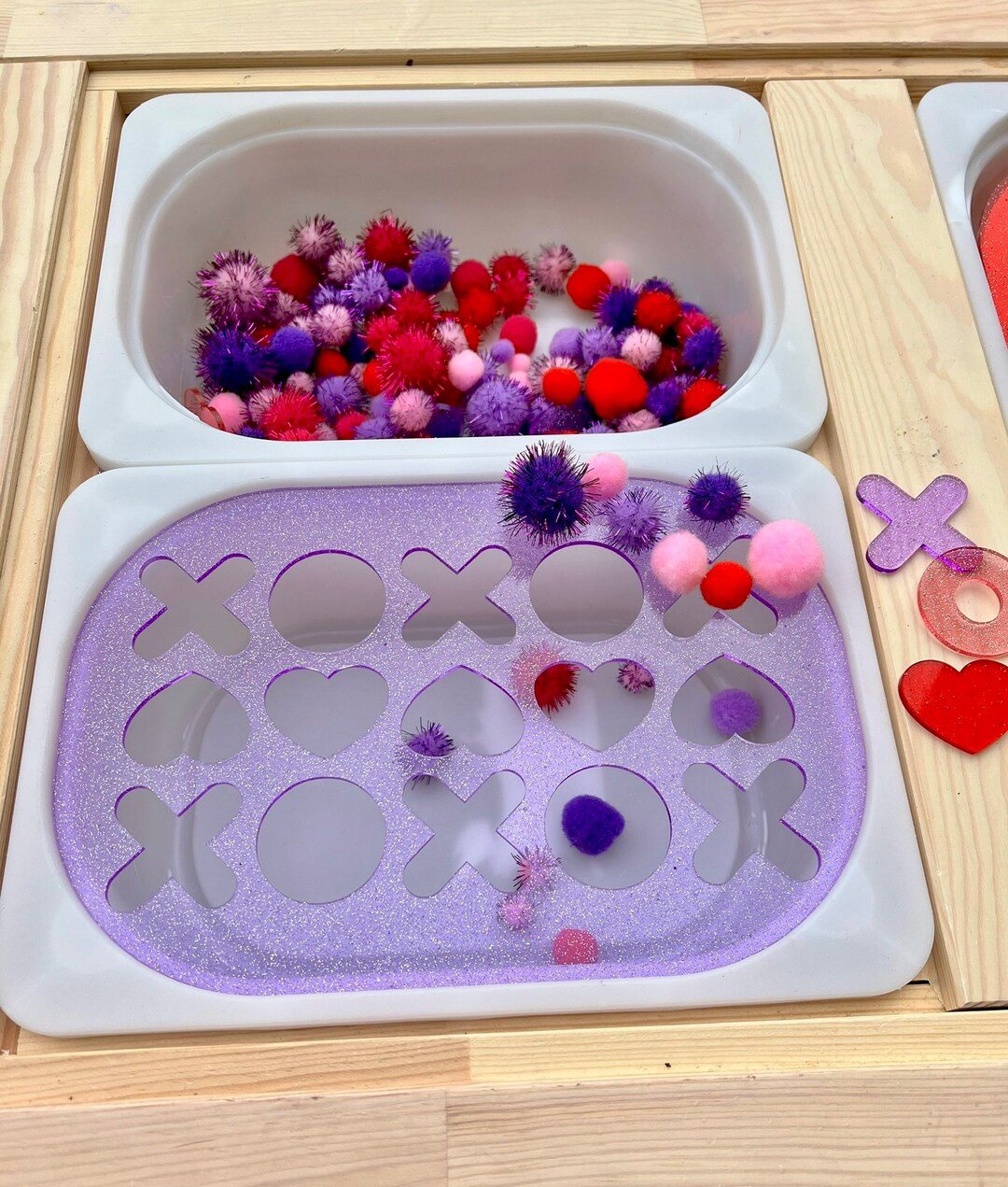 XOXO Valentine's Day Flisat Insert for TROFAST Bin, Sensory Bin Insert, Sorting, Fine Motor Skill... | Etsy (US)