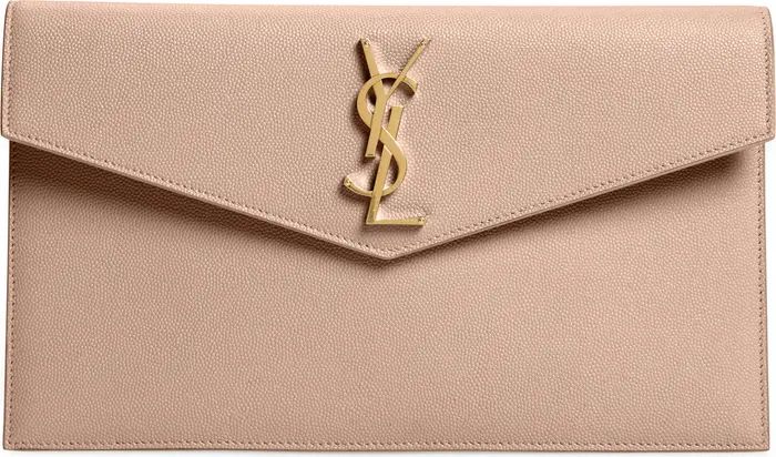 Uptown Calfskin Leather Envelope Clutch | Nordstrom