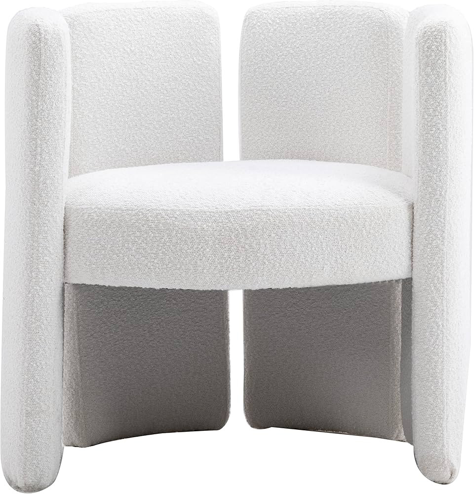 chairus Modern Dining Chair Unique Sherpa Barrel Chair Cute Comfy Upholstered Accent Chair for Li... | Amazon (US)