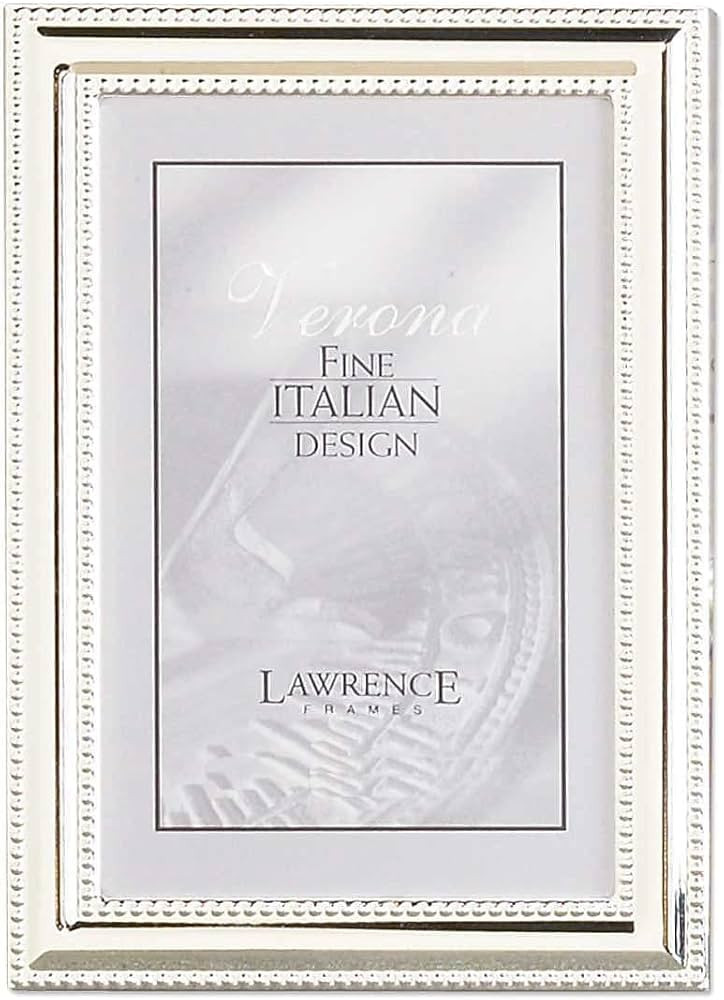 Lawrence Frames 510757 Metal Picture Frame Silver-Plate with Delicate Beading, 5 by 7-Inch | Amazon (US)