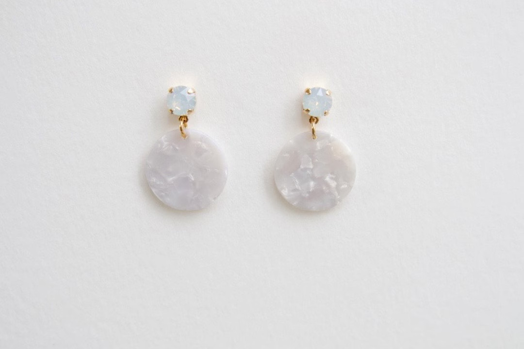 Bachelorette Party, Honeymoon, Bridal Shower White Round Acetate Earrings, Easter Basket Stuffers | Etsy (US)