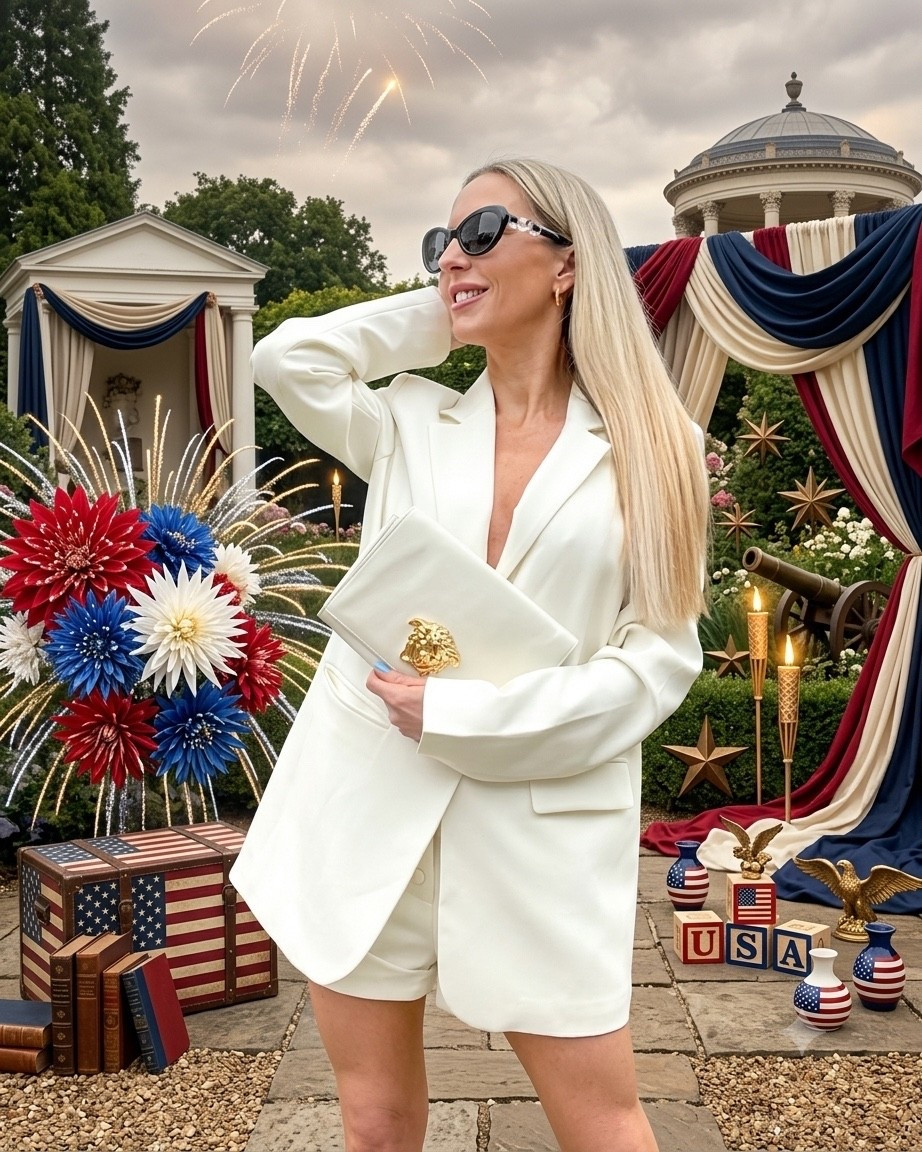 4th July outfit you can wear on repeat: white shorts, white of sleeve top and white blazer. Dress it up or down depending on the July 4th party you’re going to 🎉

#LTKootd #LTKPetite #LTKSeasonal
