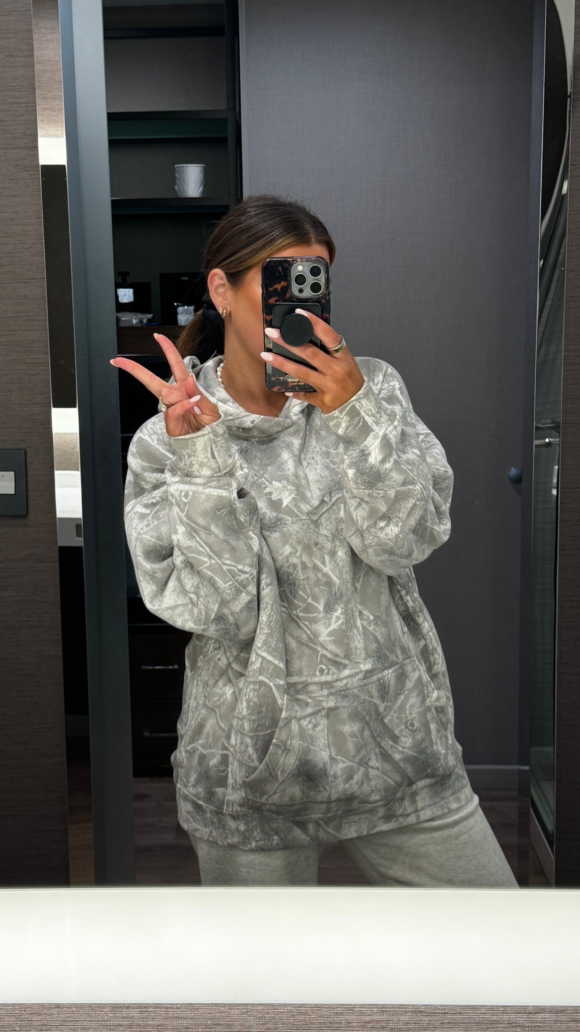 Camo hoodie. This one is m tall for an oversized look. I have same in small to fit the waist a bit better and give shape. 

#LTKFindsUnder100 #LTKStyleTip #LTKSeasonal