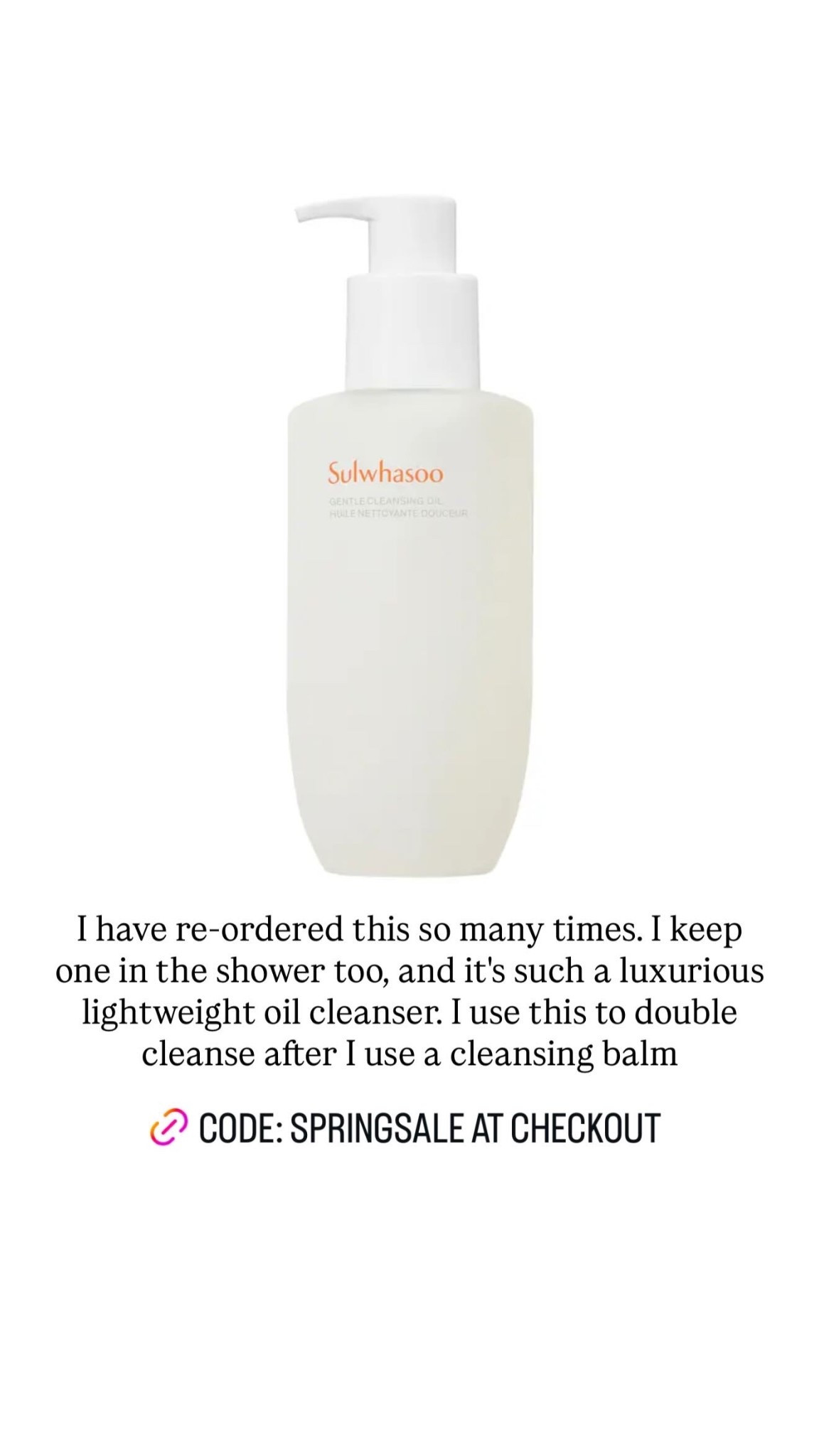 I have re-ordered this so many times. I keep one in the shower too, and it's such a luxurious lightweight oil cleanser. I use this to double cleanse after I use a cleansing balm

#LTKgrwm #LTKselfcare #LTKmorningroutine