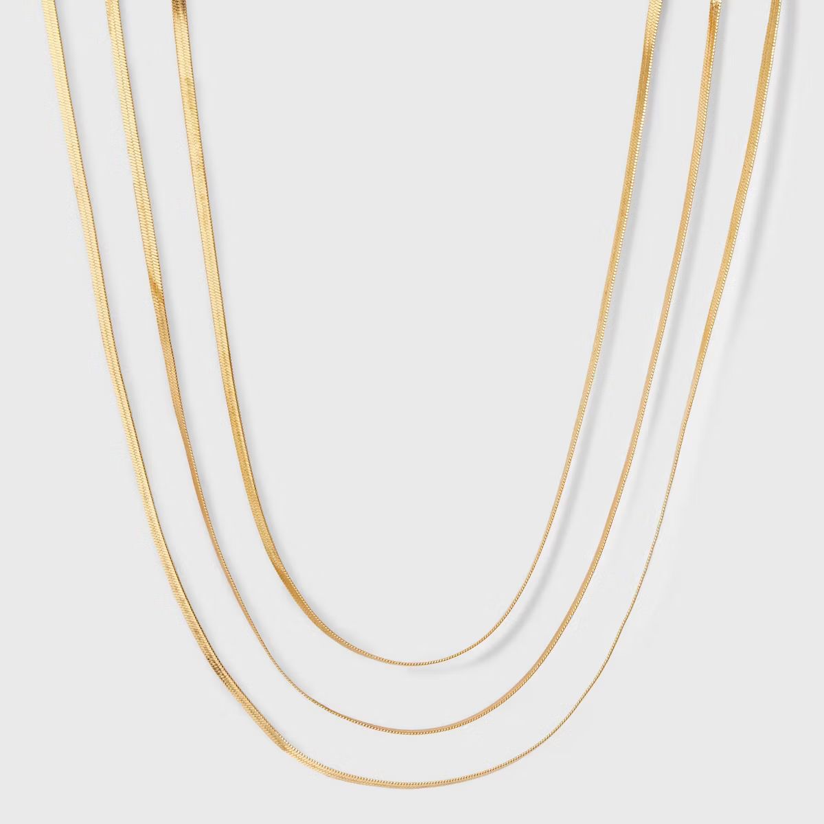 Herringbone Multi-Strand Necklace - A New Day™ Gold | Target