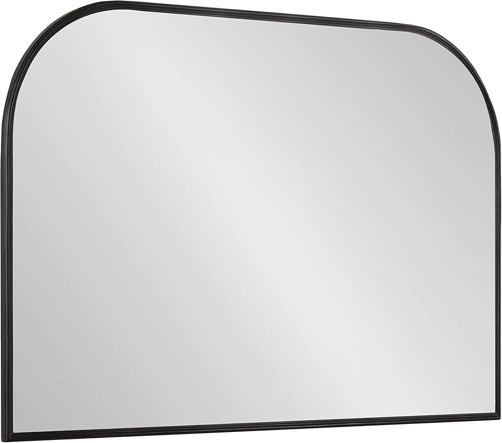 Kate and Laurel Caskill Modern Arched Wall Mirror; 36 x 24. Black; Decorative Wide Contemporary M... | Amazon (US)
