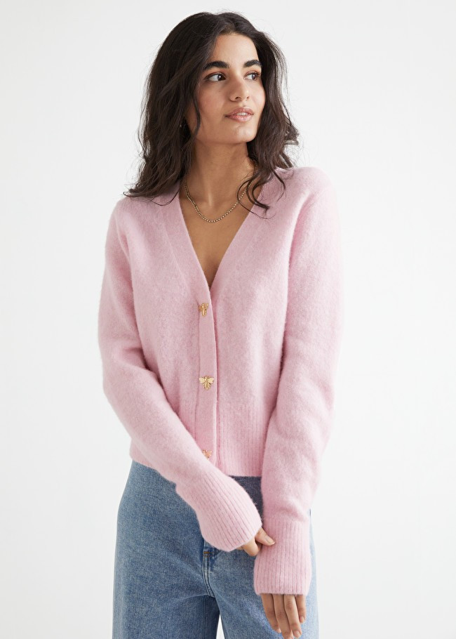 Bee Button Alpaca Blend Cardigan | & Other Stories (EU + UK)