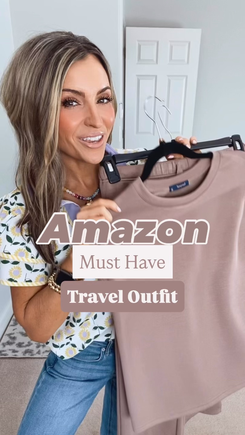 Ready for your next adventure with this cute travel outfit set! Perfect for travel and so easy to pack. Wearing small. I’m 5 5.

#LTKootd #LTKTravel #LTKSaleAlert