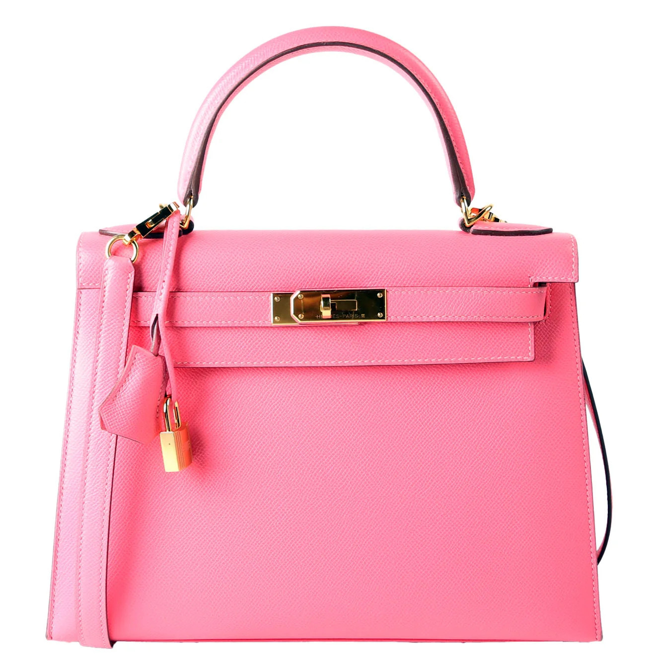 Kelly 28 Sellier Epsom 2019 Rose Lipstick/Gold | Keeks Designer Handbags