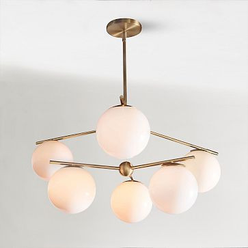 Sphere & Stem 6-Light Semi-Flush Mount (36") | West Elm (US)
