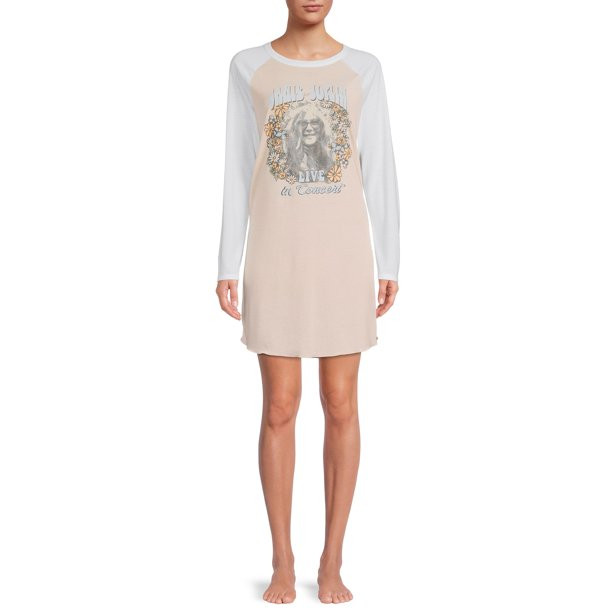 Grayson Social Women's and Women's Plus Janis Joplin Sleepshirt with Scrunchie - Walmart.com | Walmart (US)