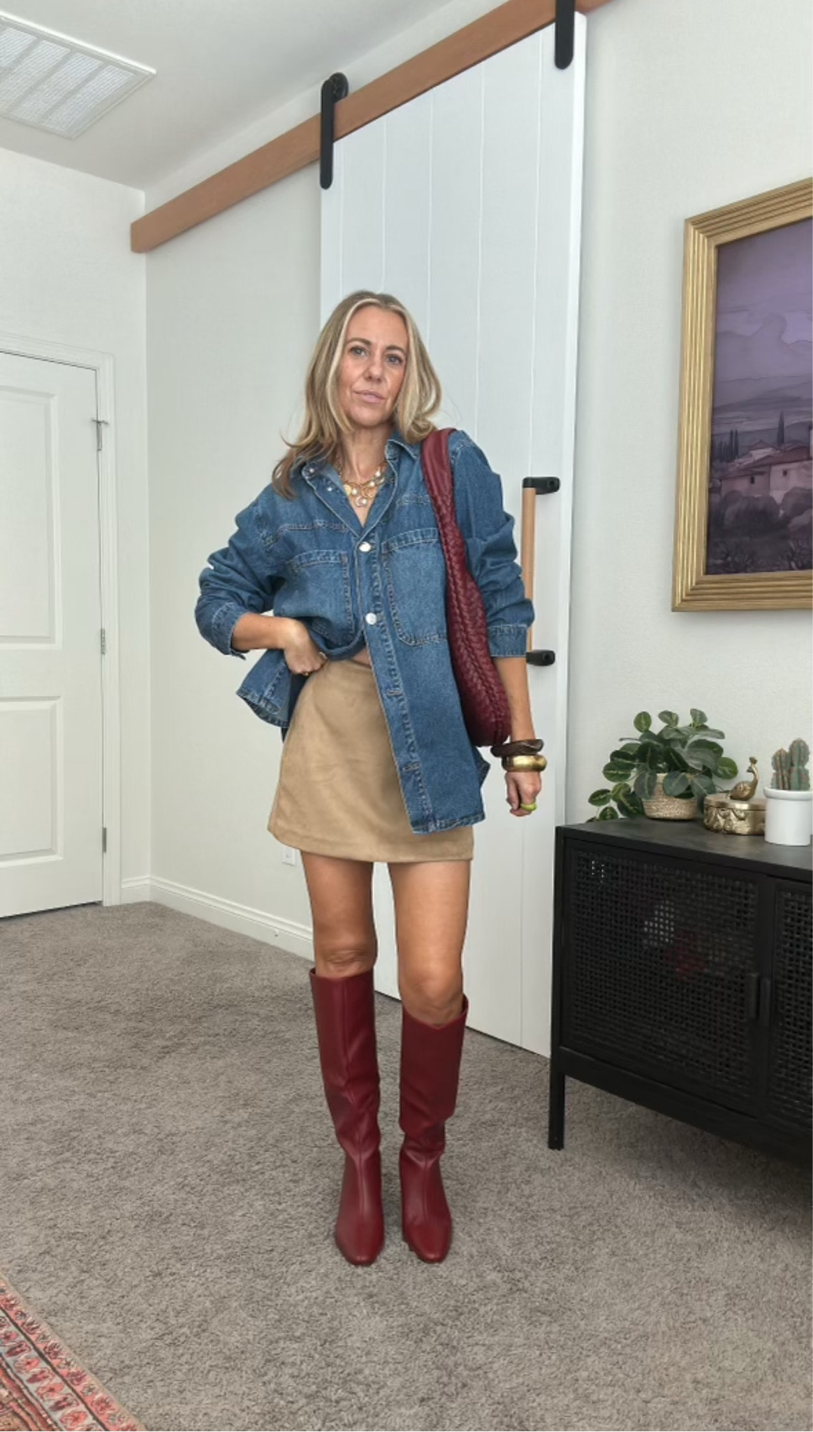 Suede skirts + burgundy are huge trends leading into fall.

#LTKSeasonal #LTKStyleTip