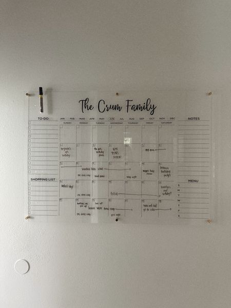 we love this acrylic calendar - not only does it keep the whole family on the same page, it looks so cute in our mudroom!

home decor, etsy find, shop small, acrylic calendar, family calendar 

#LTKHome